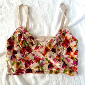Free people bralette floral soft ivory comb - Medium